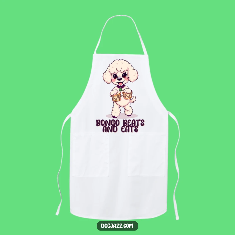 Funny Poodle Bongo Chef Apron: Cook Up a Storm with this Hilarious Dog Design