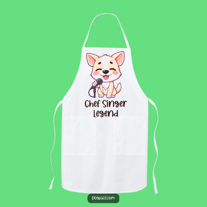 Funny Dog Singer Apron: Cook Up Melodies with a Crooning Companion
