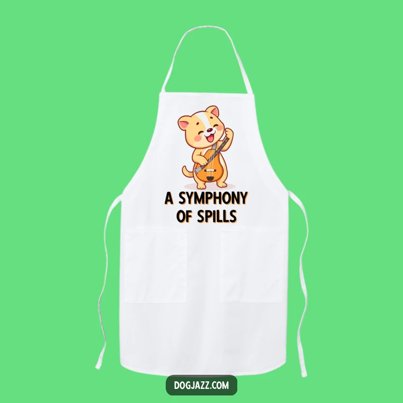 Funny Dog Bass Player Apron: Cook Up a Storm with This Jammin' Canine Chef's Style