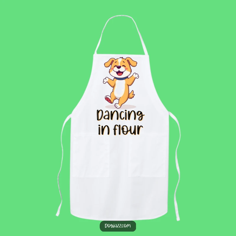 Funny Dog Tap Dancer Apron: Cook with Rhythm alongside This Energetic Pup!
