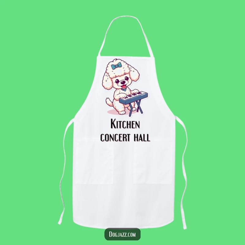 Funny Poodle Keyboard Apron: Cook or Create with Musical Flair