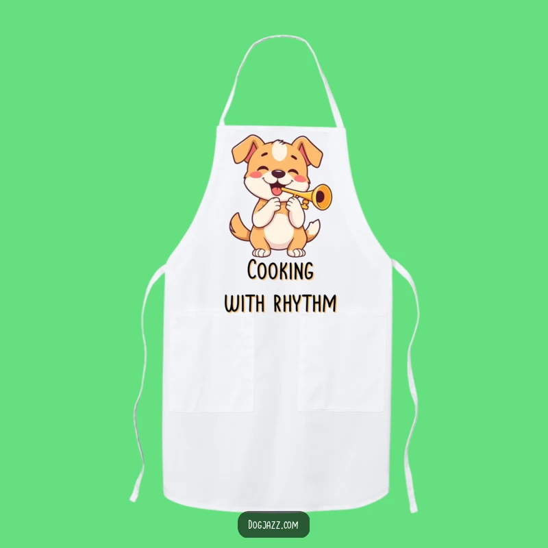 Funny Trumpet Dog Apron: Cook Up a Symphony with Hilarious Style