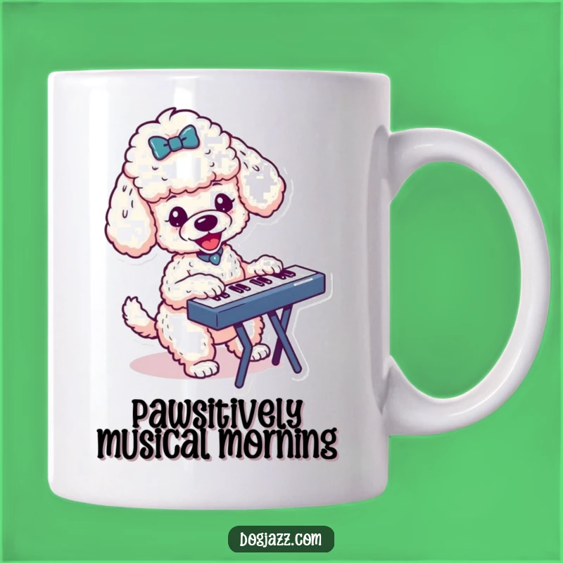 Funny Poodle Keyboard Mug: A Musical Gift for Energetic Performers