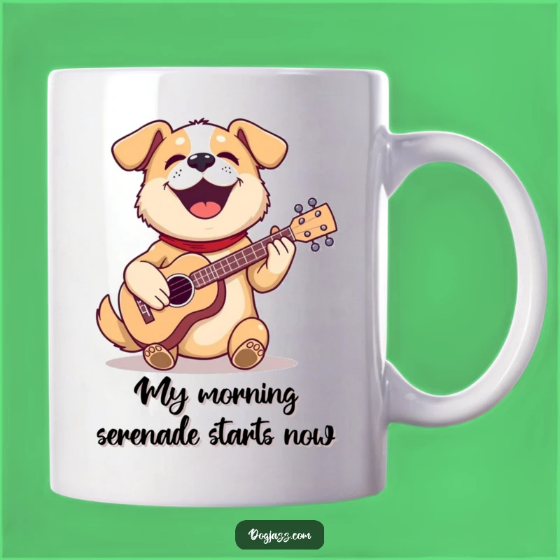 Funny Dog Ukulele Player Mug: Joyful Canine Musician Gift for Dog Lovers