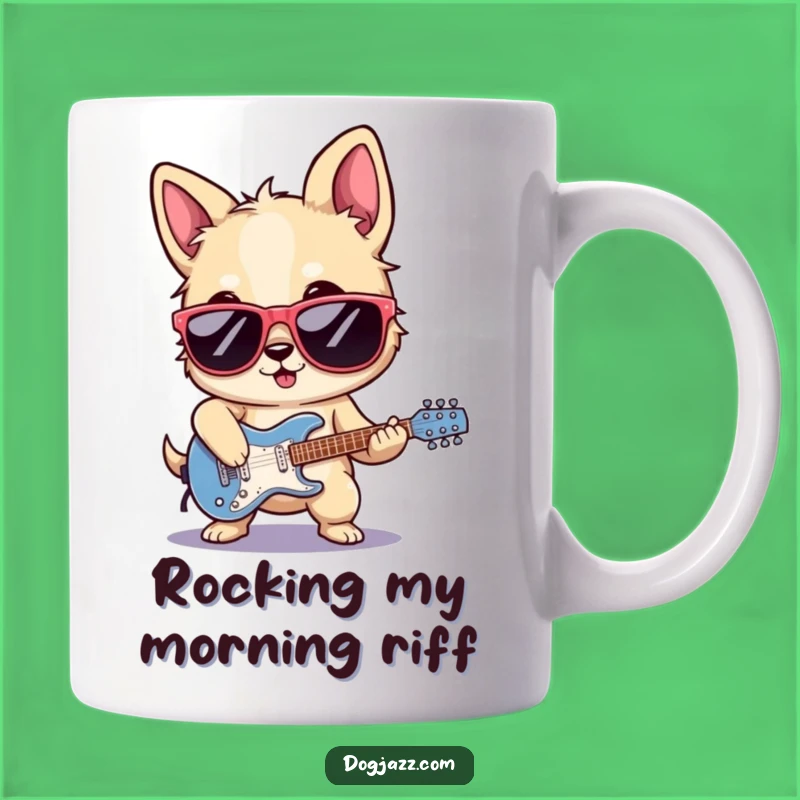 Funny Rocker Dog Mug - Hilarious Gift for Music Lovers and Dog Fans