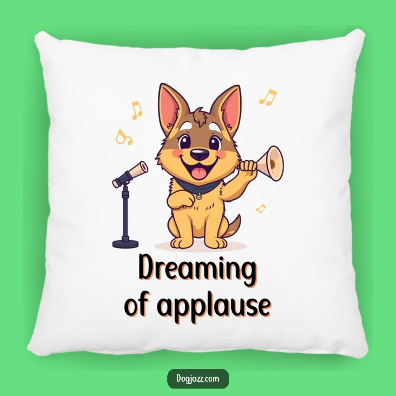 Comfy Funny German Shepherd Conductor Pillow - Soft & Happy Decor