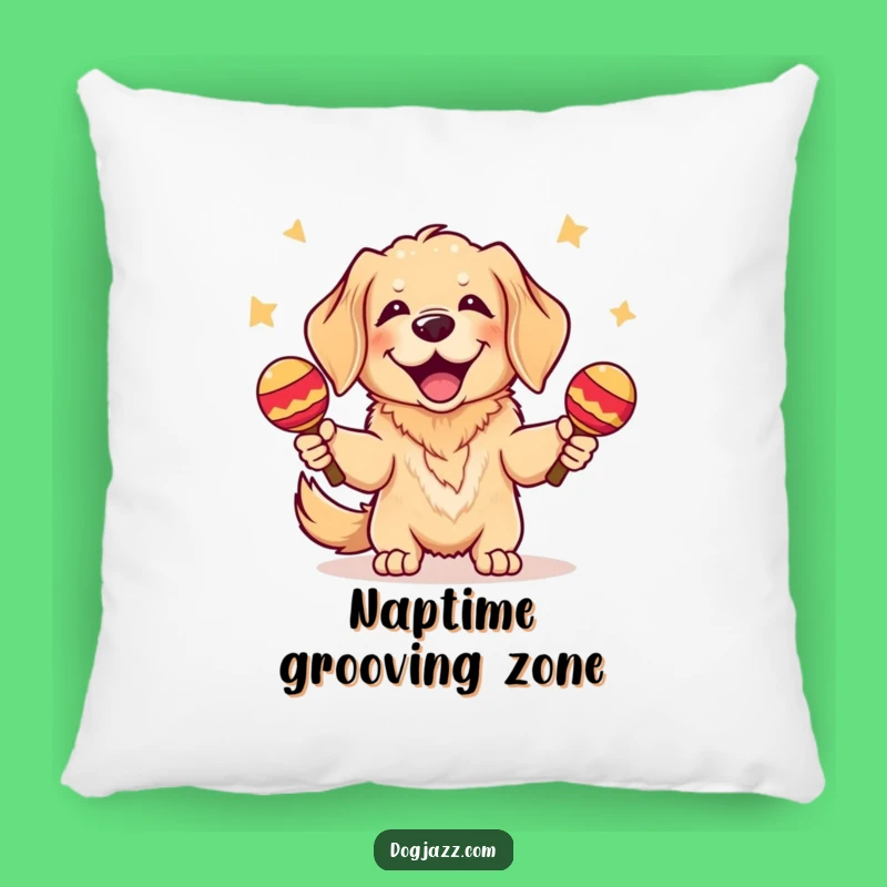 Comfy Funny Golden Retriever Maraca Pillow - Cozy & Hilarious Dog Decor