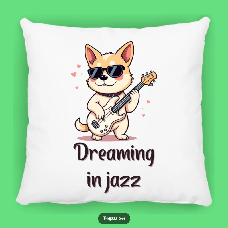 Funny Jazz Bass Dog Pillow: Cool Cushion for Music Lovers Gift