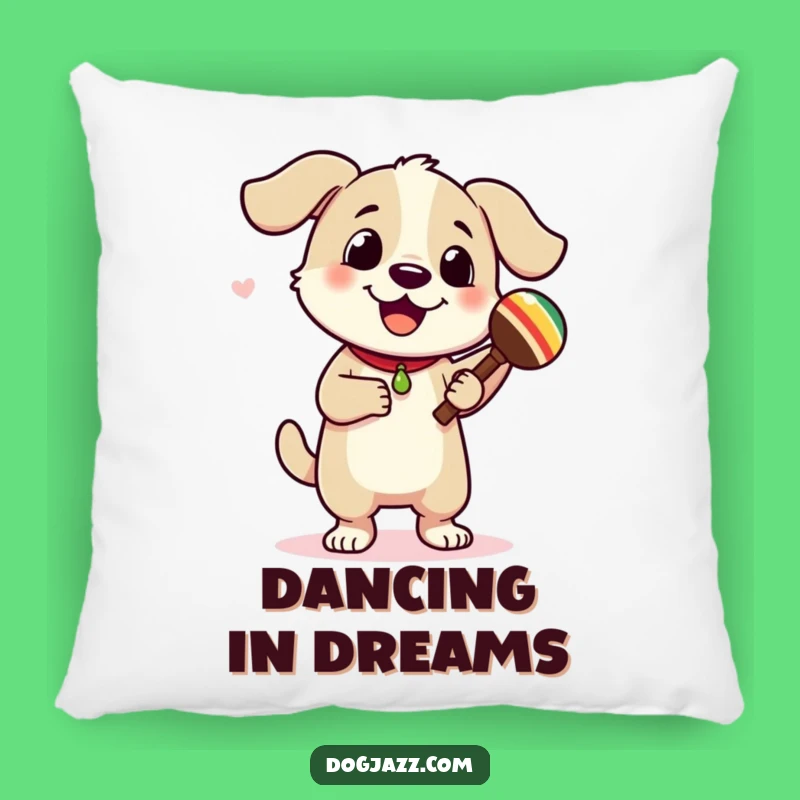 Funny Dancing Dog Maracas Pillow: Dance into Dreamland!