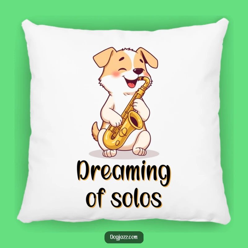 Funny Dog Jazz Pillow: Cozy & Hilarious Accent for Music Lovers
