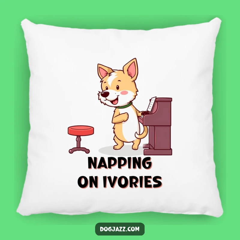 Funny Terrier Piano Pillow: Cozy Comfort with a Musical Wag