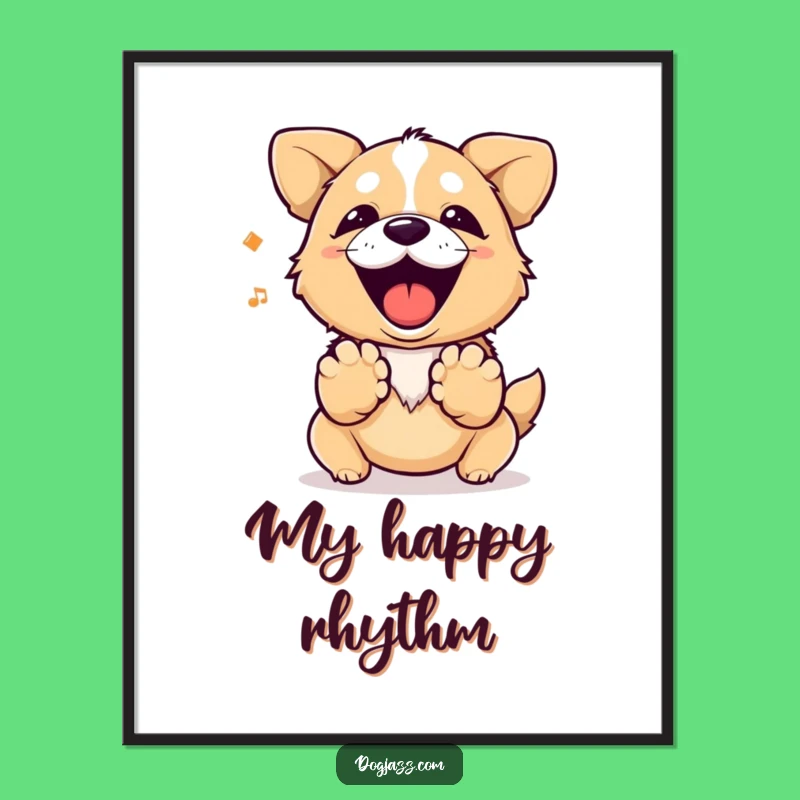 Funny Barking Dog Digital Art - Hilarious Printable Wall Decor for Dog Lovers