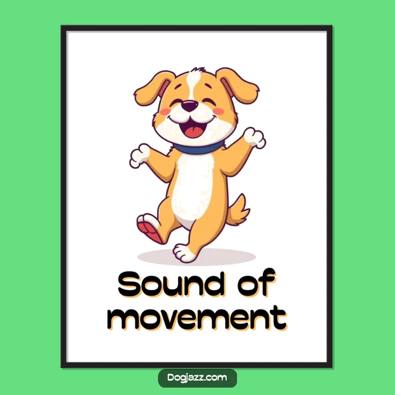 Funny Dog Tap Dancer Digital Art Print: Decorate with This Energetic Canine's Dance Art