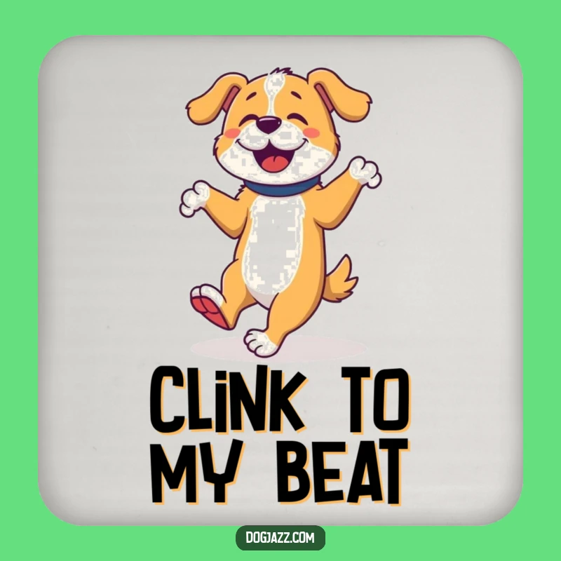 Funny Dog Tap Dancer Drink Coaster: Protect Surfaces with This Rhythmic Pup's Flair