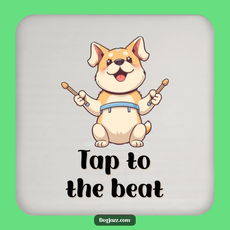 Funny Dog Drum Coaster: Hilarious Gift to Protect Surfaces