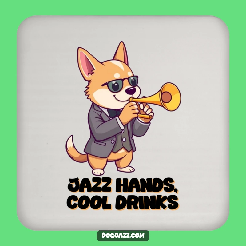 Funny Dog Trumpet Coasters: Protect Surfaces with Class, a Chic Funny Gift