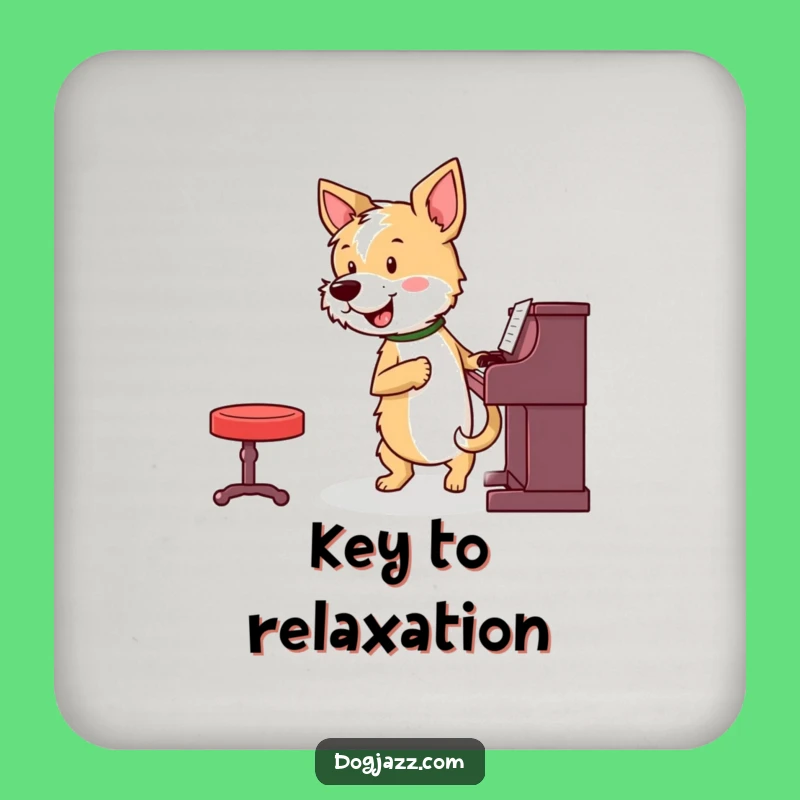 Funny Terrier Piano Coasters: Protect Surfaces with Musical Merriment
