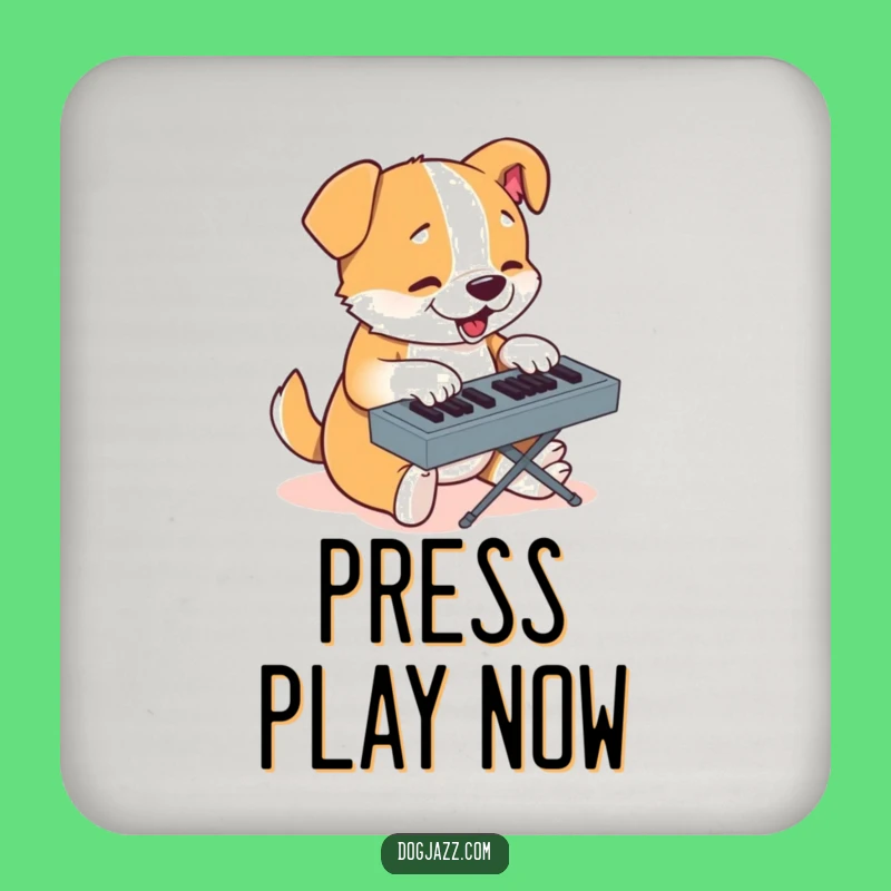 Funny Keyboard Dog Coaster - Protect Surfaces with Hilarious Tech Prowess