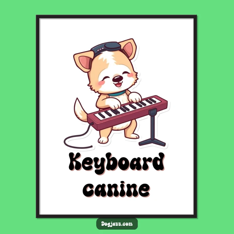 Funny Terrier Keyboard Poster - Musical Wall Art for Terrier Lovers!