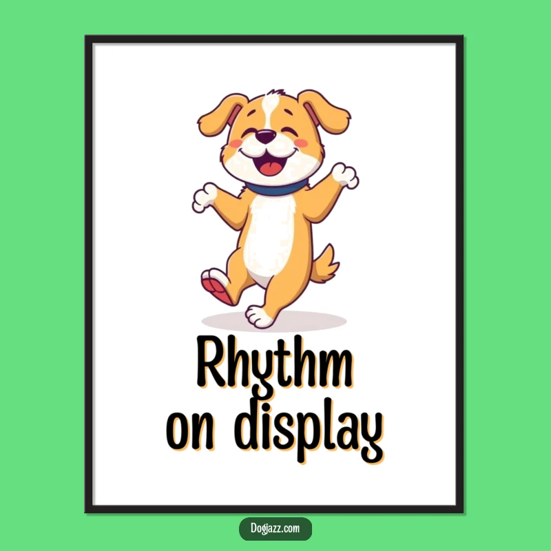 Funny Dog Tap Dancer Poster: Decorate with This Energetic Canine's Rhythmic Art