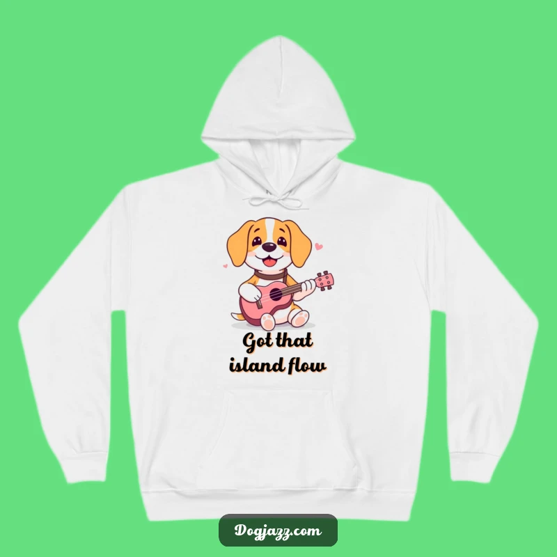 Funny Beagle Ukulele Hoodie - Cozy Happy Dog Musician for Humorous Comfort