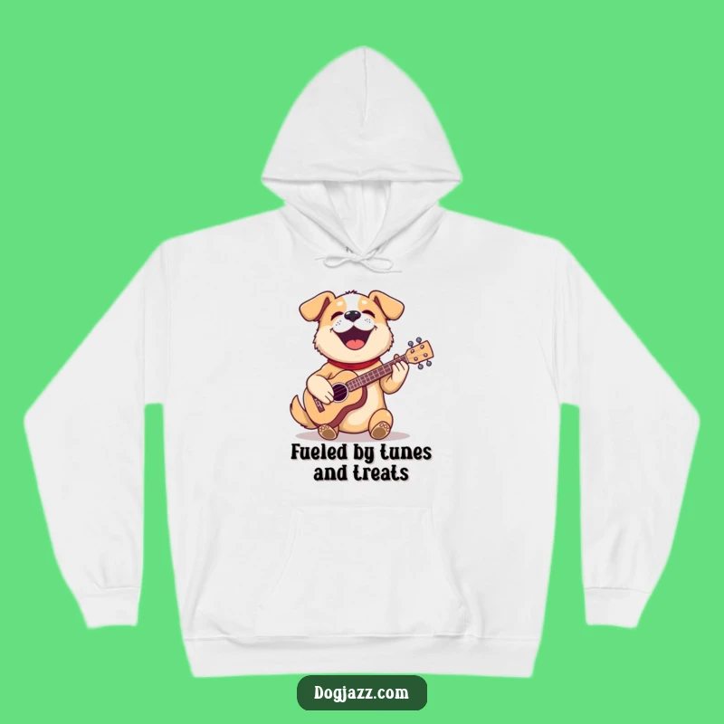 Funny Dog Ukulele Hoodie: Cozy Canine Musician Sweatshirt for Warmth and Laughter