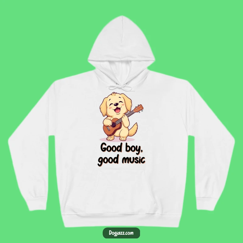 Funny Golden Retriever Ukulele Hoodie: Cozy Vibes for Music Lovers