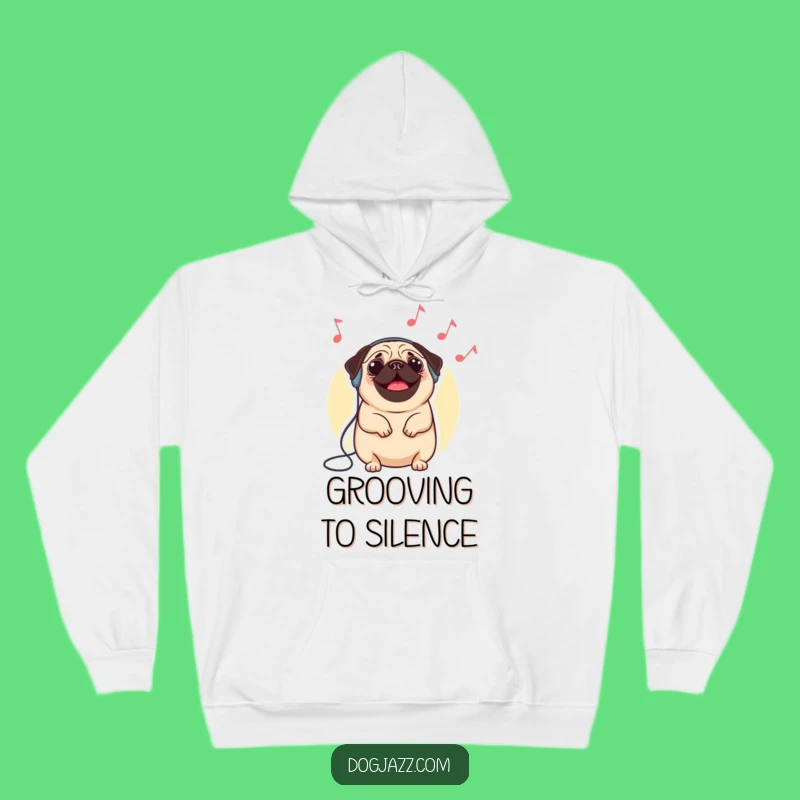 Funny Pug Jazz Headphone Hoodie: Cozy Up with a Groovy Pup