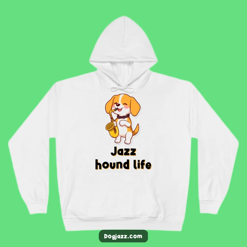 Funny Beagle Saxophone Hoodie: Cozy Musical Canine Wear for Laughs and Warmth