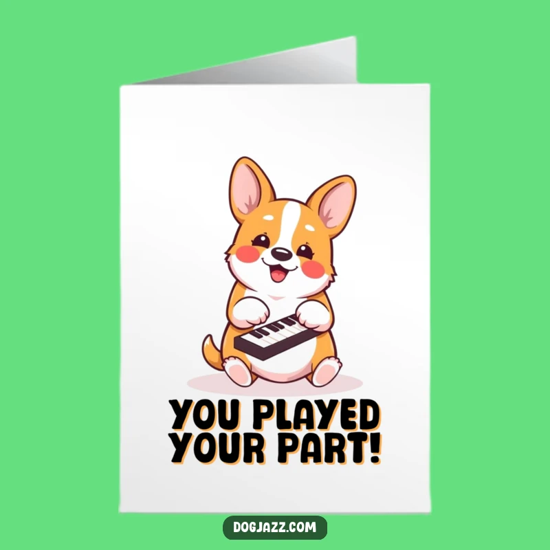 Free Printable Congrats Card: Corgi Maestro, Musical Achievement Download