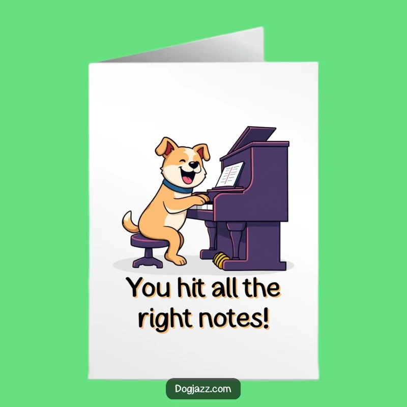 Free Printable Congrats Card: Dog's Smooth Jazz Performance, Hilarious DIY Success Gift