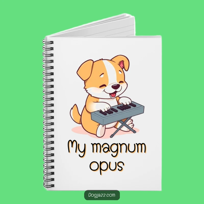 Funny Keyboard Dog Notebook - Jot Down Ideas with Hilarious Tech Focus