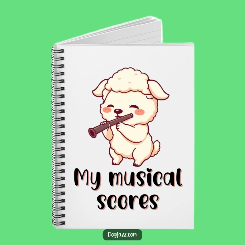 Funny Sheepdog Clarinet Notebook: Jot Down Melodies with Paw-some Flair