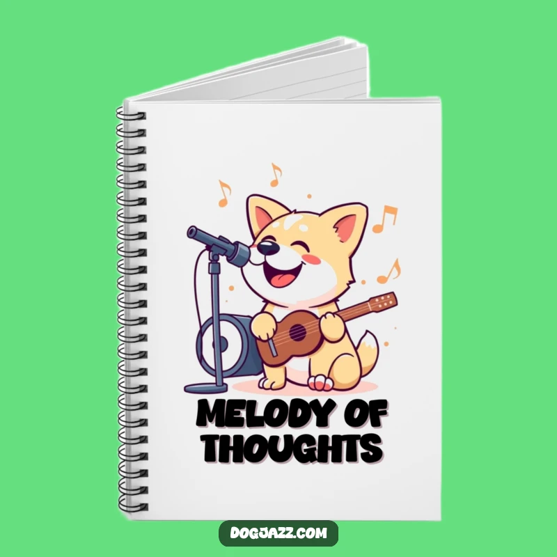Funny Singing Dog Notebook: Jot Down Lyrics with Jazzy Fun Gift