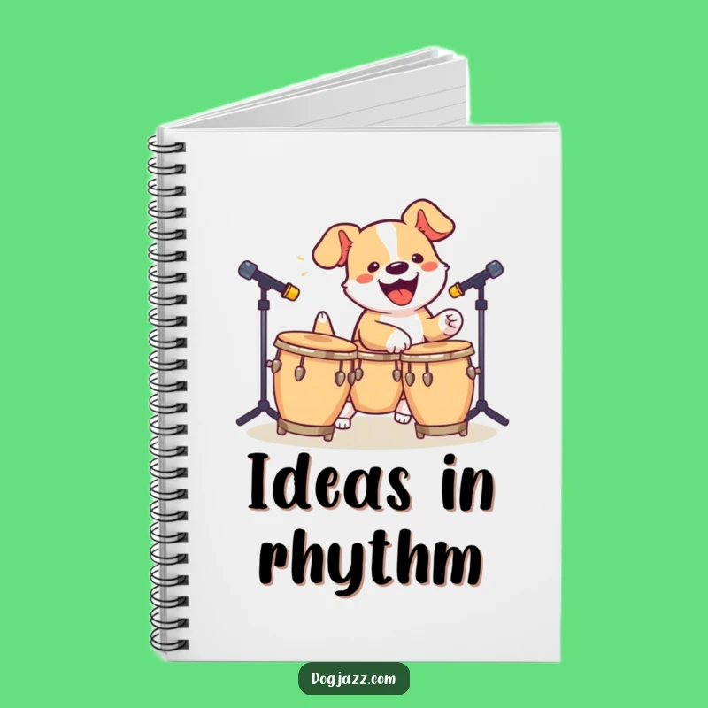 Funny Dog Bongo Notebook - Tap Out Your Ideas!