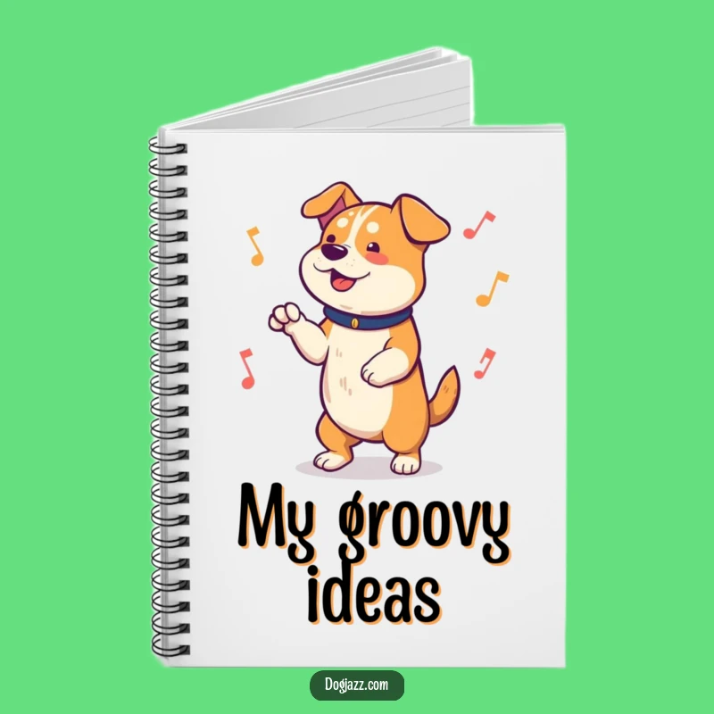 Funny Dog Tapping Paws Notebook: Jot Down Ideas with Musical Fun Gift