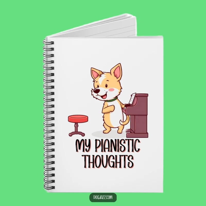 Funny Terrier Piano Notebook: Compose Your Thoughts with Energetic Flair