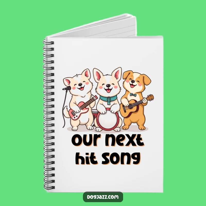 Funny Dog Jam Session Notebook: Capture Your Melodies with This Cheerful Canine Band!