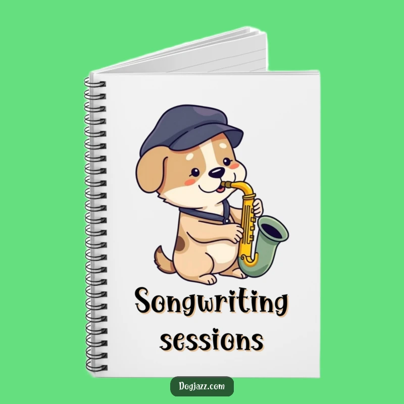 Funny Dog Saxophone Notebook: Compose Your Thoughts, Jazzy Pup, a Musical Funny Gift