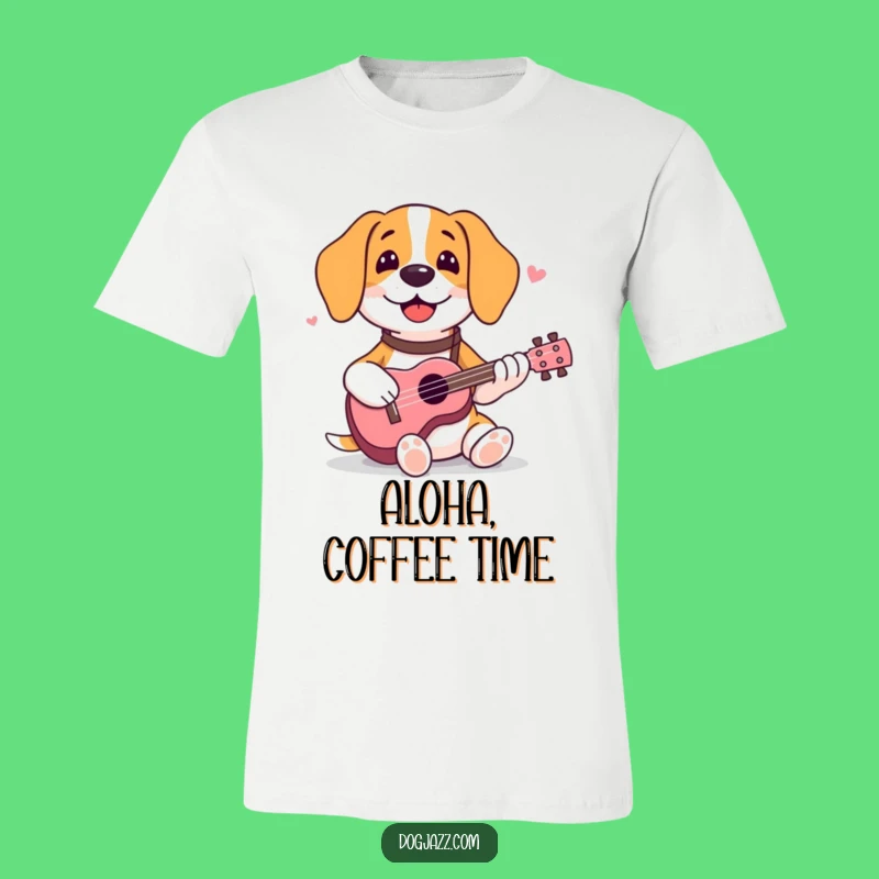 Funny Beagle Ukulele T-Shirt - Happy Dog Musician Tee for Humorous Gift