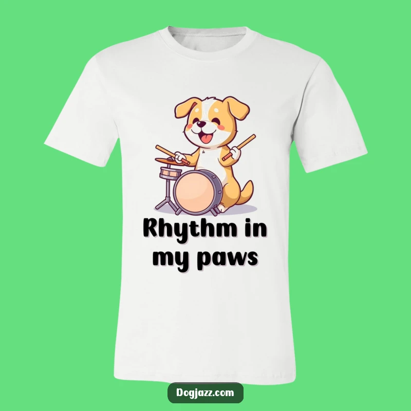 Funny Dog Drummer T-Shirt: Wear Your Rhythm with Canine Rock Energy