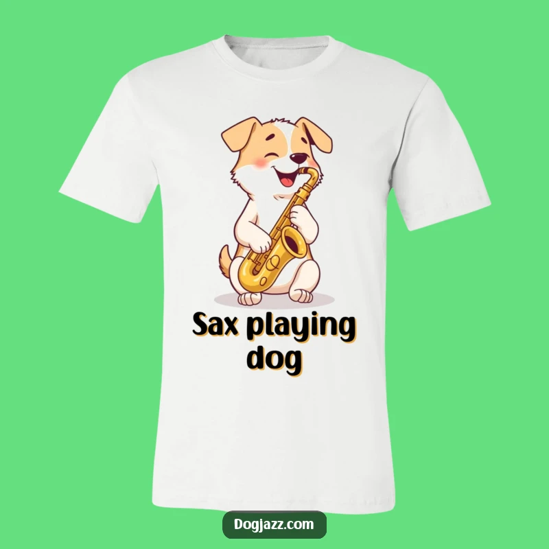 Funny Dog Jazz Player T-Shirt: Hilarious Music Lover & Dog Tee
