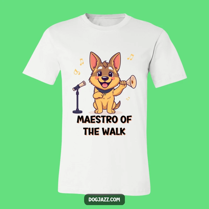 Funny German Shepherd Conductor T-Shirt - Maestro Dog Lover Tee