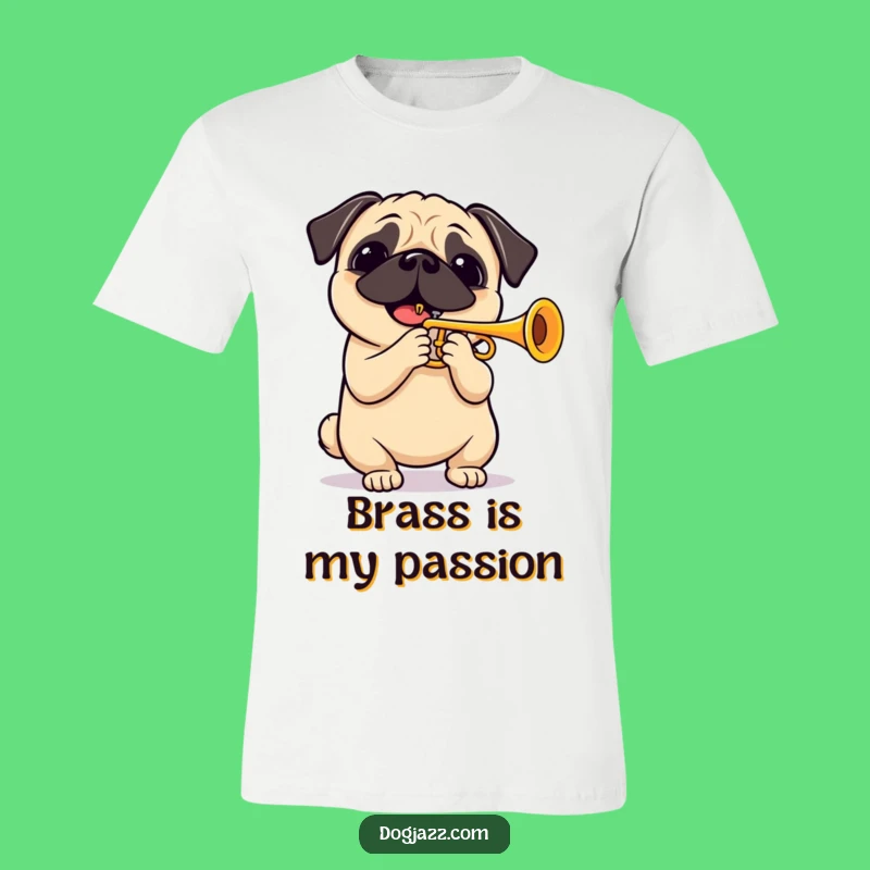 Funny Pug Trumpet T-Shirt: Wear Your Love for Musical Dogs!