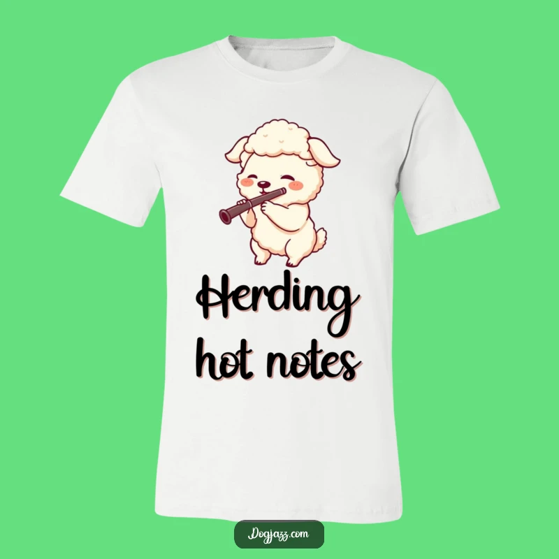 Funny Sheepdog Clarinet T-Shirt: Toot Your Own Horn Hilariously