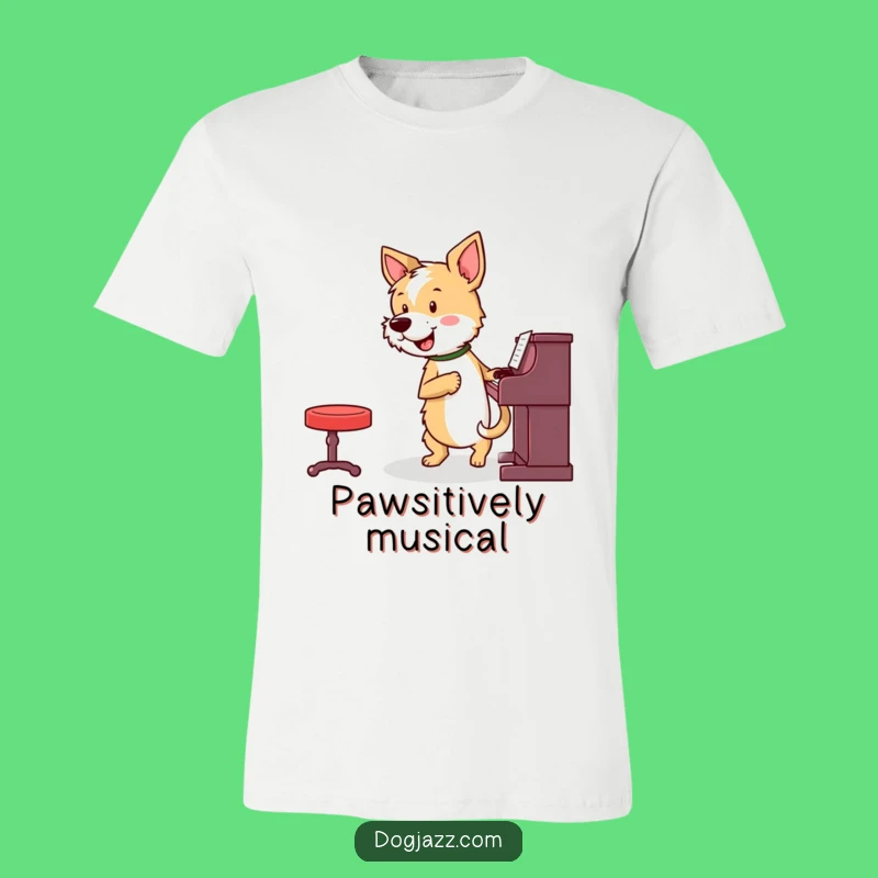Funny Terrier Piano T-Shirt: Wear Your Energetic Rhythm with Pride