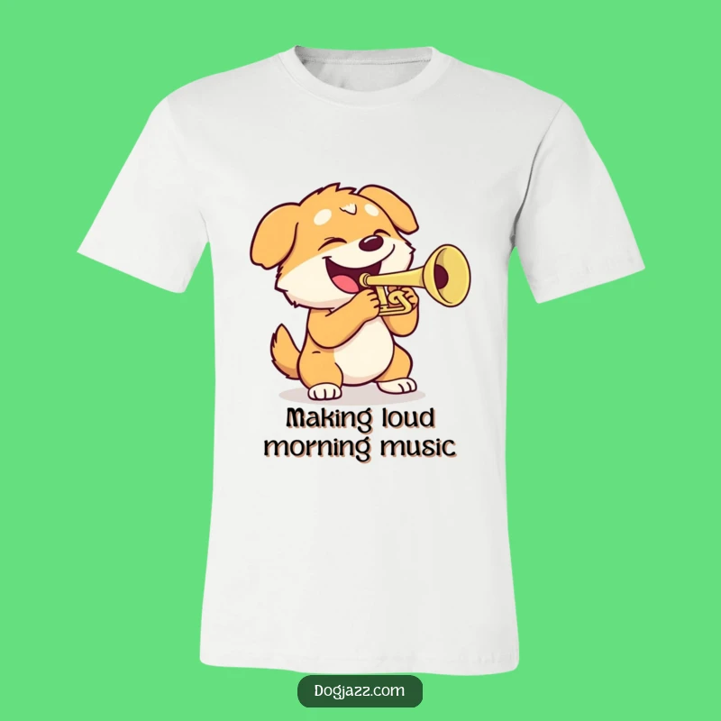 Funny Dog Trumpet T-Shirt: Hilarious Brass Musician Apparel for Comfort