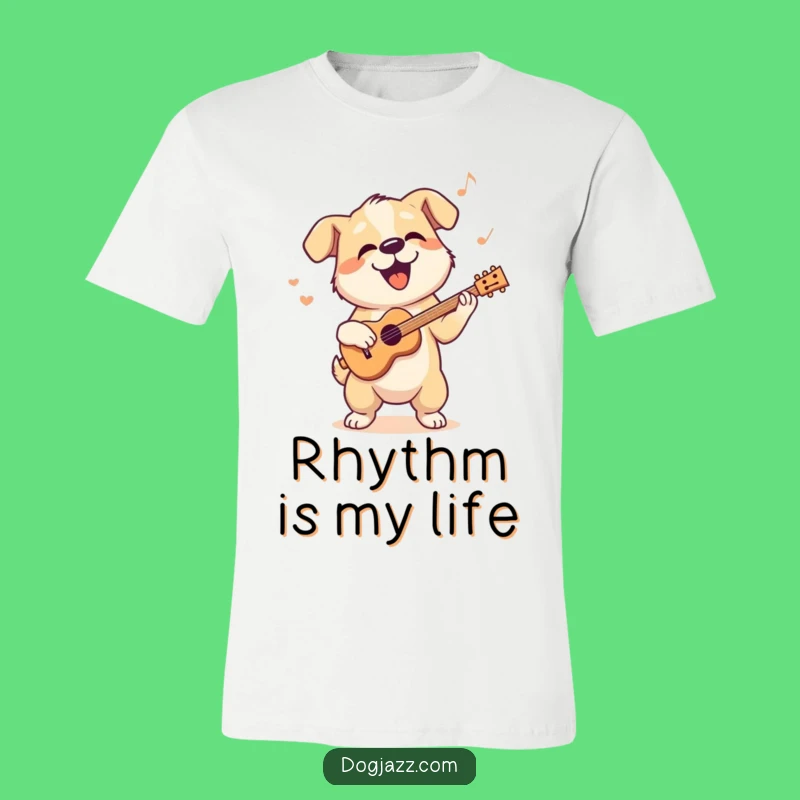 Funny Dog Jazz T-Shirt: Cool Head Bopping Pooch Music Tee