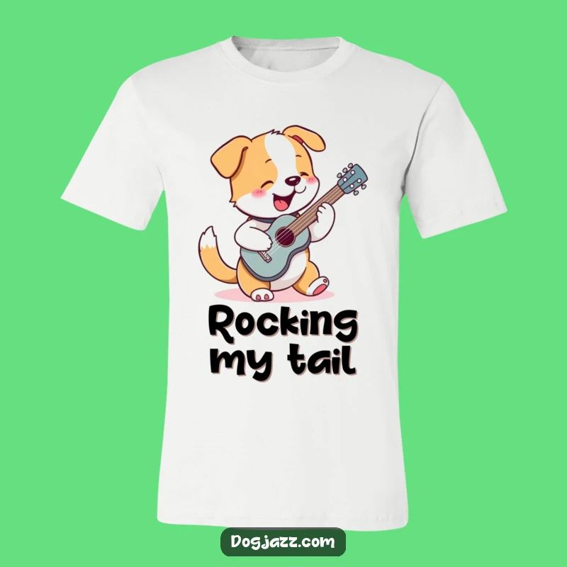 Funny Dog Guitar T-Shirt: Rocking Pup Strumming, Music Lover Tee