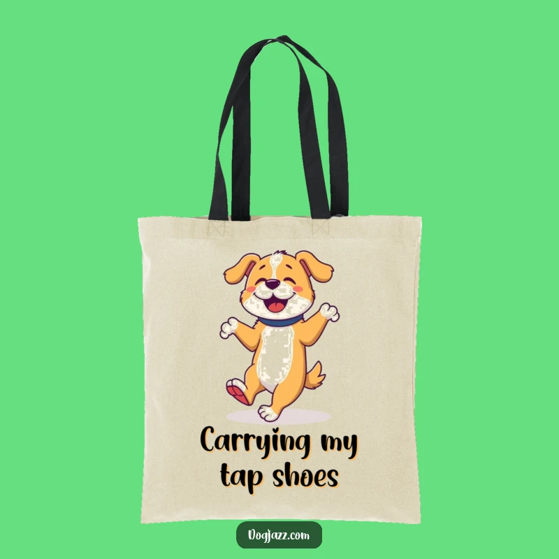 Funny Dog Tap Dancer Tote Bag: Carry Your Moves with This Energetic Pup Bag